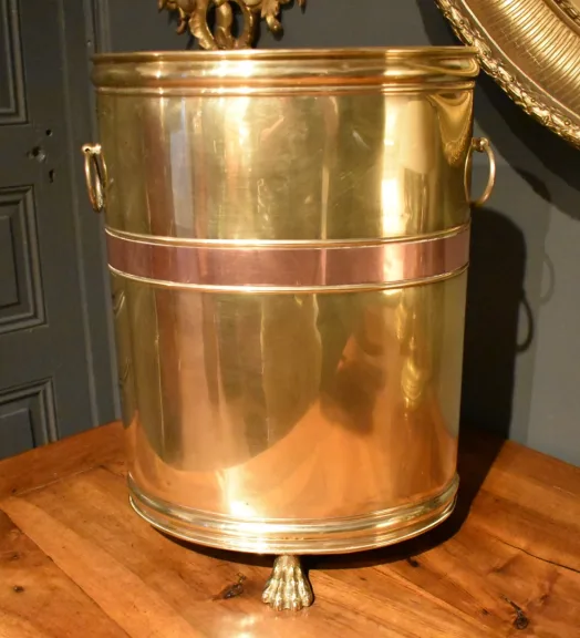 Corbeille à papiers en laiton