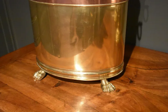Corbeille à papiers en laiton