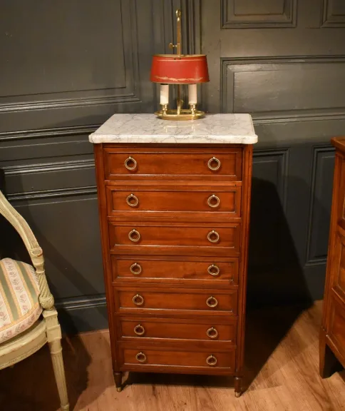 Semainier style Louis XVI en acajou
