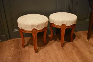 Pair of small Louis XV style stools