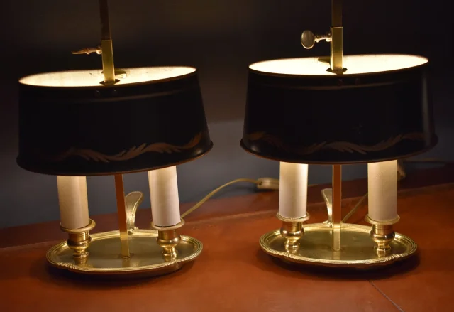 Paire de petites lampes bouillotte — Très bon état