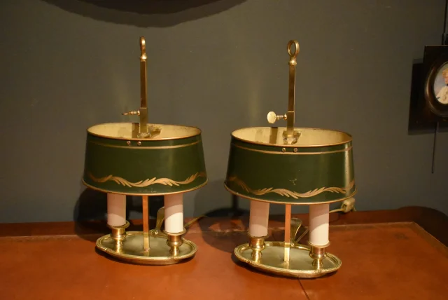Paire de petites lampes bouillotte — Très bon état