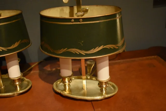 Paire de petites lampes bouillotte — Très bon état
