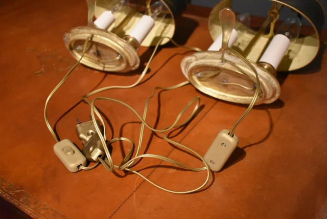 Paire de petites lampes bouillotte — Très bon état