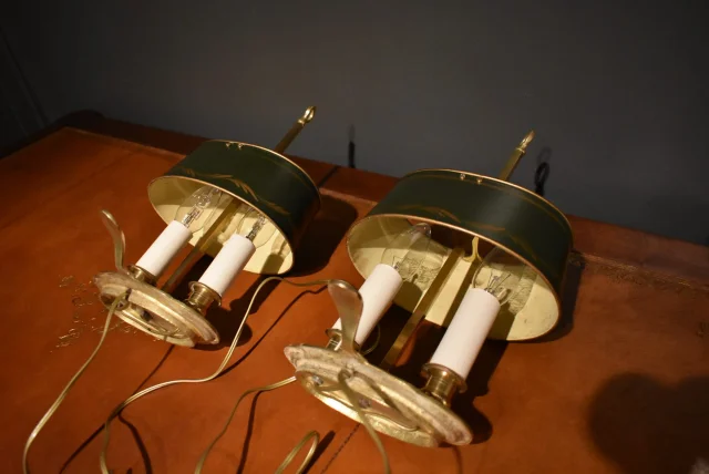 Paire de petites lampes bouillotte — Très bon état