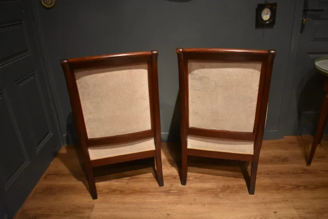 Paire de bergères d'époque Restauration — Bon état