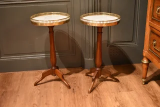 Pair of small Louis XVI-style guéridons