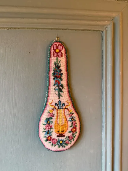 Paire de sablés de perles à décor de lyres début XIXème — Très bon état