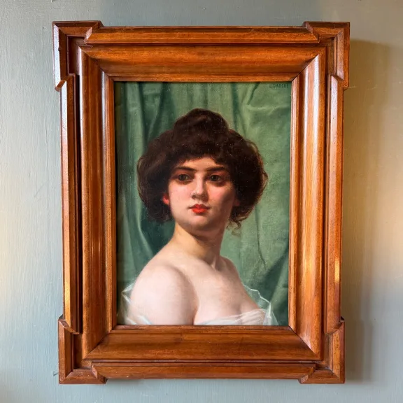 Portrait de dame belle époque, de Joseph Darche vers 1900 — Très bon état