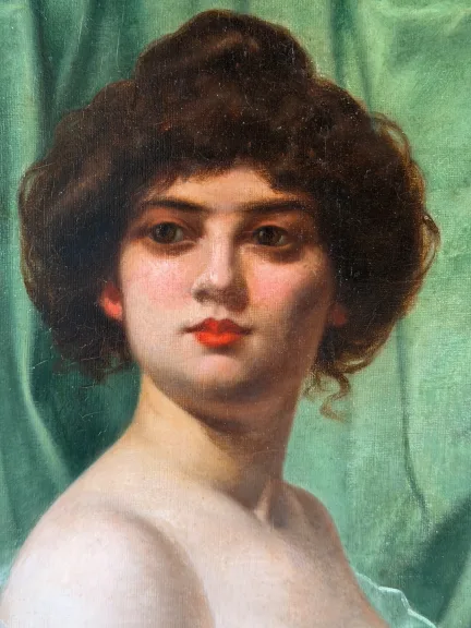 Portrait de dame belle époque, de Joseph Darche vers 1900 — Très bon état