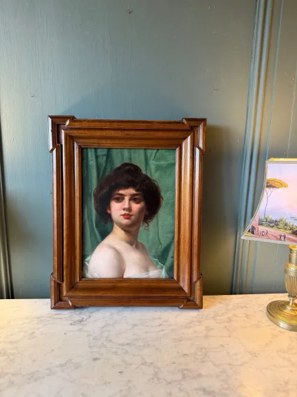 Portrait de dame belle époque, de Joseph Darche vers 1900 — Très bon état