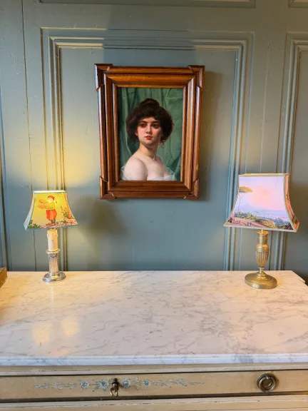 Portrait de dame belle époque, de Joseph Darche vers 1900 — Très bon état