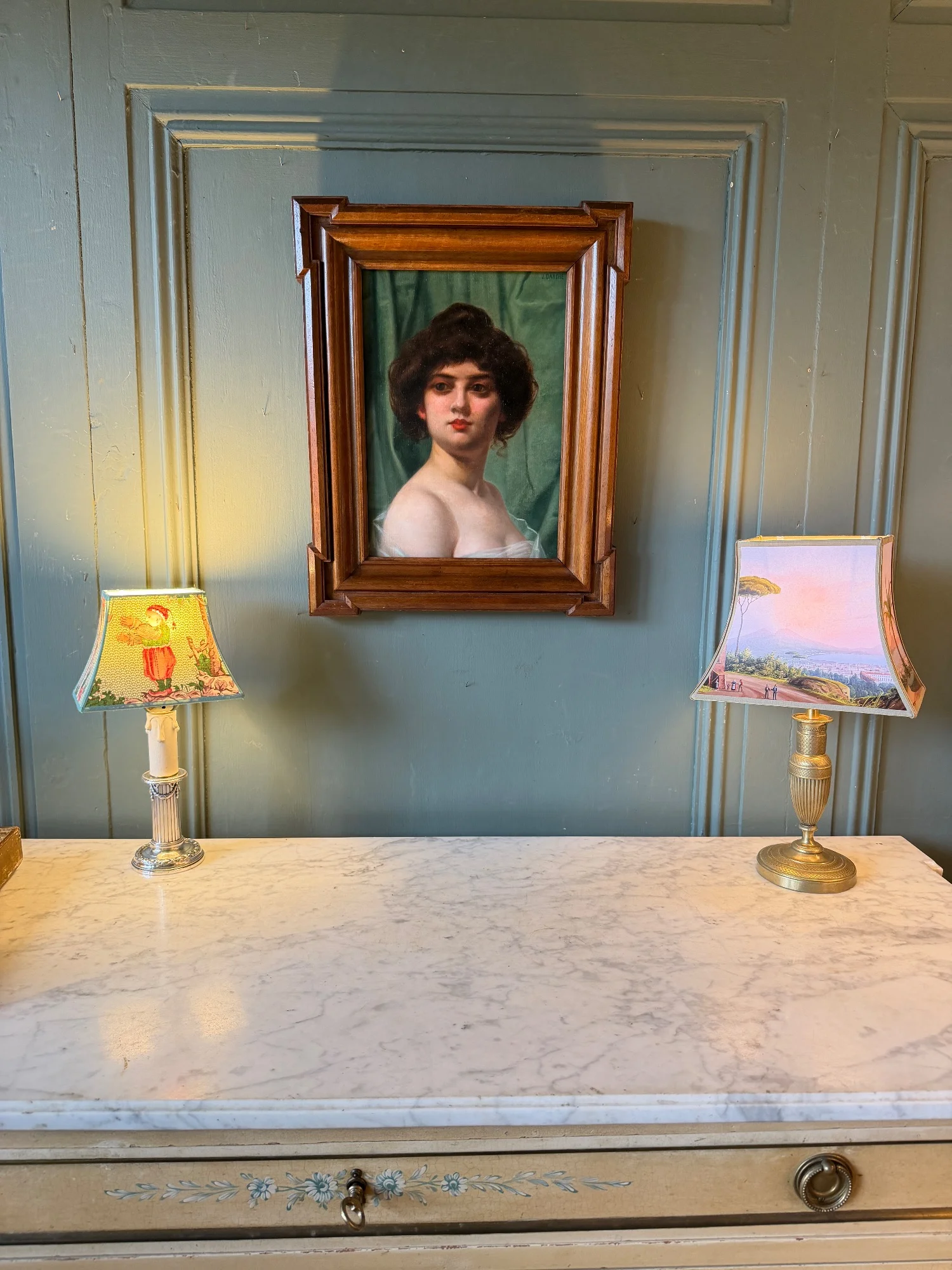 Belle-Époque-Damenporträt von Joseph Darche, circa 1900 — Sehr guter Zustand