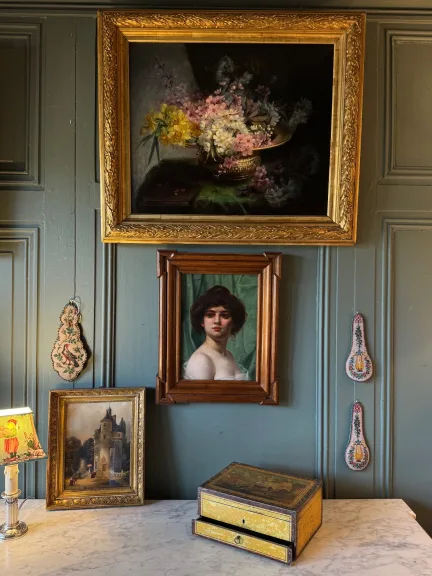Portrait de dame belle époque, de Joseph Darche vers 1900 — Très bon état