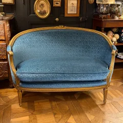 Louis XVI Style Gilt Wood Basket Canapé