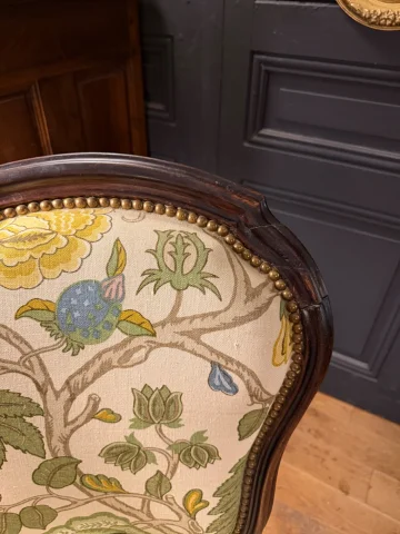 Chaise tapissée en palissandre — Bon état