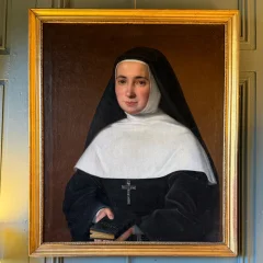 Portret van een jonge non, 19e eeuw