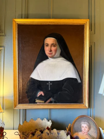 Portret van een jonge non, 19e eeuw — Zeer goede staat