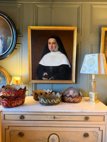 Portret van een jonge non, 19e eeuw — Zeer goede staat