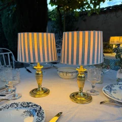 Pair of Wireless Table Lamps, Height 32 cm