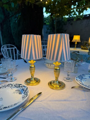 Pair of Wireless Table Lamps, Height 32 cm — Very good condition