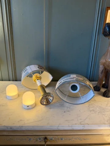 Paar kabellose Lampen, Höhe 32 cm — Sehr guter Zustand