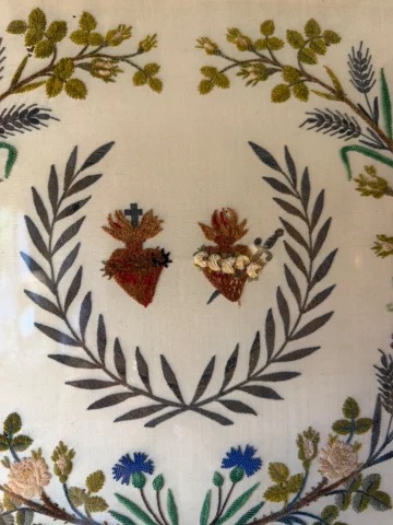Ricamo dei Sacri Cuori — Ottimo stato