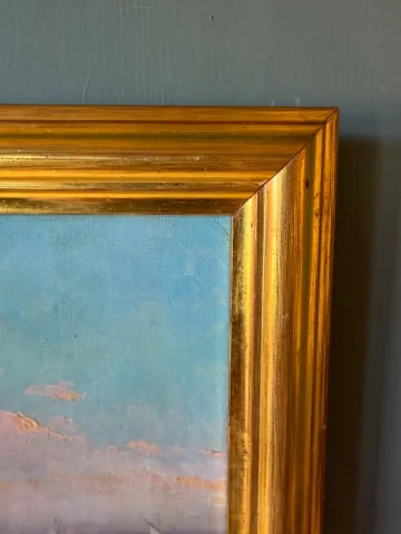 La playa en Hyères en 1921 por Commarmond — Muy buen estado