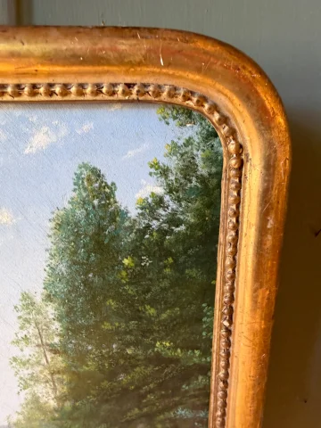 Belebte Landschaft, datiert 1863 — Sehr guter Zustand