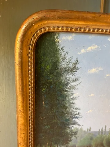 Belebte Landschaft, datiert 1863 — Sehr guter Zustand