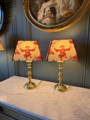 Paire de lampes en bronze XIXème, Hauteur 44 cm — Très bon état