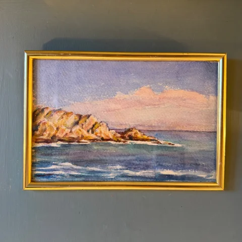 Seaside scene, early 20th century watercolour no. 1 — Very good condition