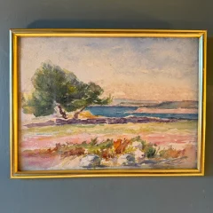Bord de mer, aquarelle début XXème n°3