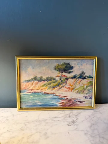 Seaside Scene, Early 20th Century Watercolour No. 6 — Very good condition