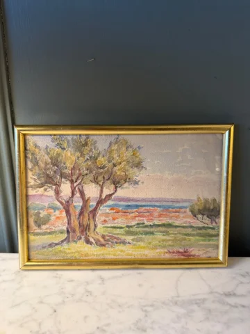 Zeegezicht, aquarel begin 20e eeuw nr. 8 — Zeer goede staat