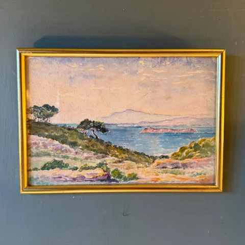 Seascape, early 20th century watercolour no. 9 — Very good condition
