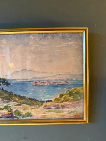 Seascape, early 20th century watercolour no. 9 — Very good condition