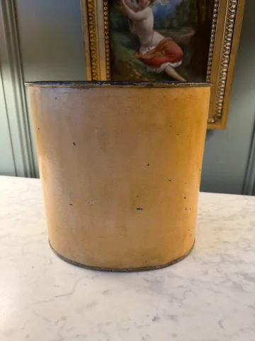 Korb aus bemaltem Blech, 19. Jahrhundert, Höhe 25,5 cm — Guter Zustand