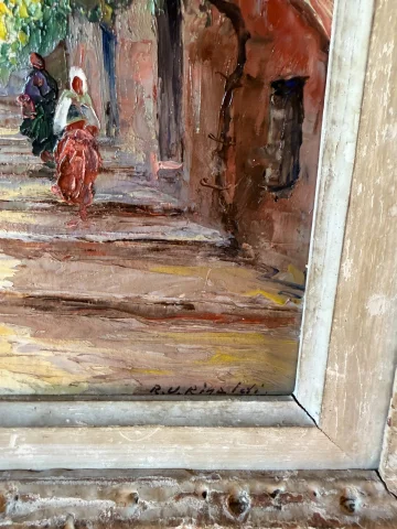 Оживлённый провансальский переулок кисти Ринальди — Хорошее состояние