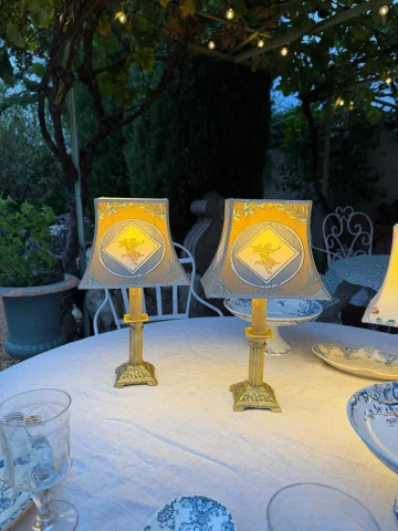Pair of wireless table lamps, Height 36.5 cm — Very good condition