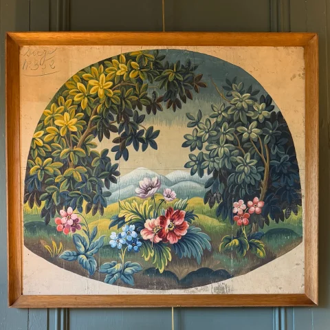 Aubusson Tapestry Cartoon, Rural Landscape, 19th Century — Good condition