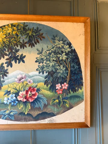 Aubusson Tapestry Cartoon, Rural Landscape, 19th Century — Good condition