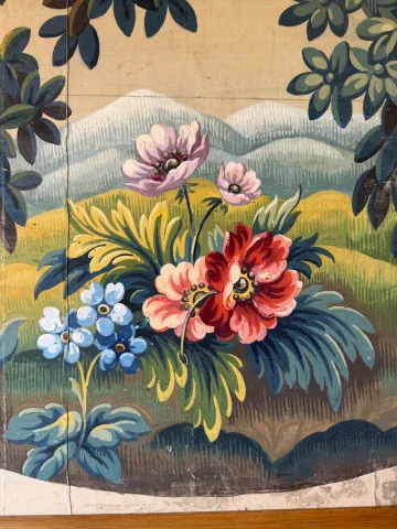 Aubusson Tapestry Cartoon, Rural Landscape, 19th Century — Good condition