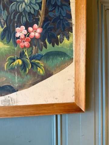 Aubusson Tapestry Cartoon, Rural Landscape, 19th Century — Good condition