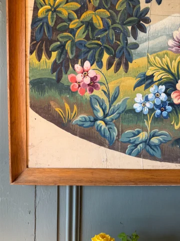Aubusson Tapestry Cartoon, Rural Landscape, 19th Century — Good condition