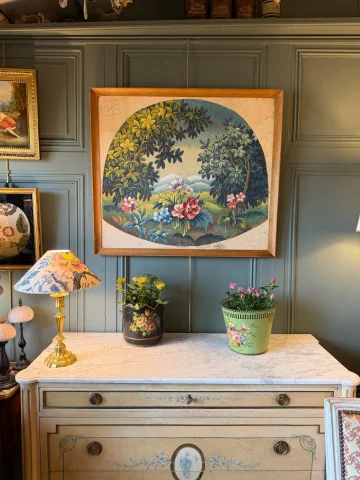 Aubusson Tapestry Cartoon, Rural Landscape, 19th Century — Good condition