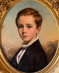 Portrait of a Young Boy by François-Gabriel Lépaulle, dated 1849
