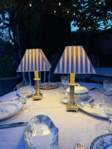 Paar kabellose Lampen, Höhe 36,5 cm — Sehr guter Zustand