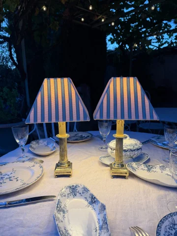 Paar kabellose Lampen, Höhe 36,5 cm — Sehr guter Zustand