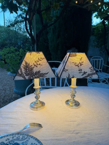 Pair of wireless table lamps, Height 32.5 cm — Very good condition